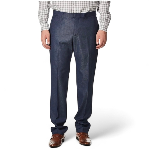 Perry Ellis Portfolio Classic Fit Travel Luxe Mens Blue Dress